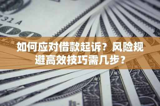 济南如何应对借款起诉？风险规避高效技巧需几步？